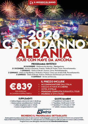 Capodannoa in Albania con nave da Ancona